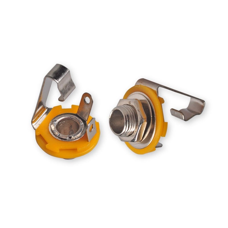HTTX (1/4 inch) 6.35mm Microphone Mono TS Socket Female Connector Panel Mount Adapter (10 Pack) - Image 2